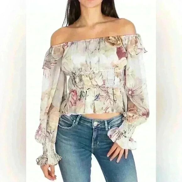 GUESS Off-Shoulder Top - Picture 1 of 4